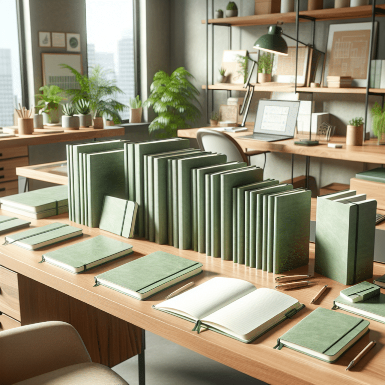 Green Office Notebooks for Home and Work