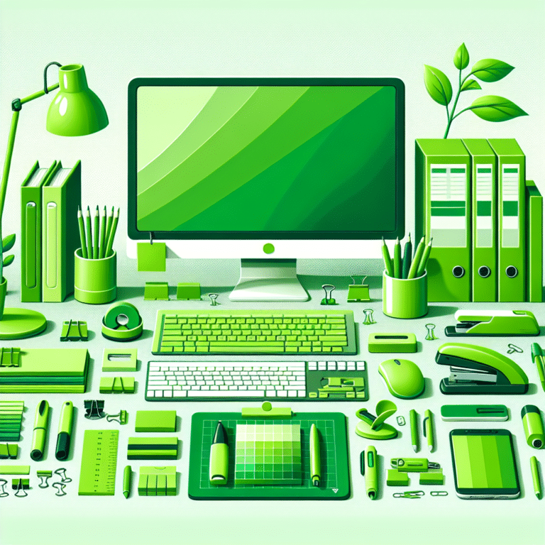 Green Office Desk Organization Tips