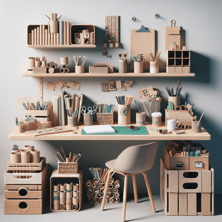 Recycled Desk Organizers for Home Office