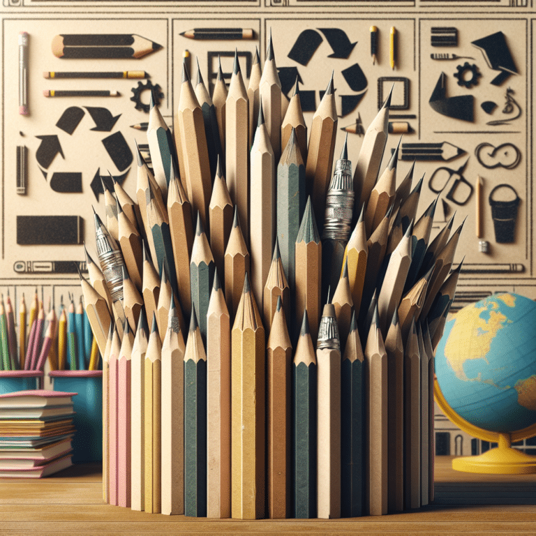 Recycled Paper Pencils for School