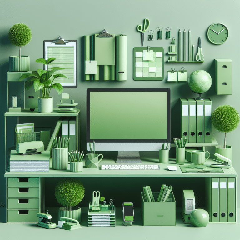 Green Office Desk Organization Tips